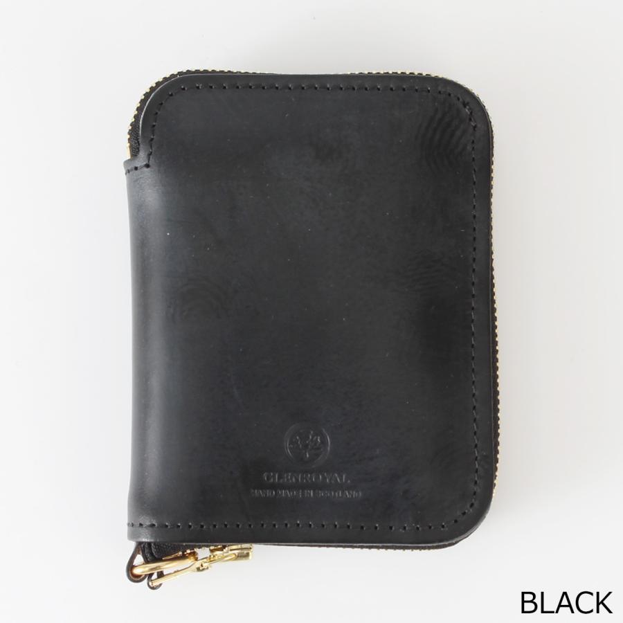 新品　GLEN　ブラック　メンズ財布　レザー　ファスナー GLENROYAL グレンロイヤル 財布 ラウンドファスナー二つ折り財布 SMALL