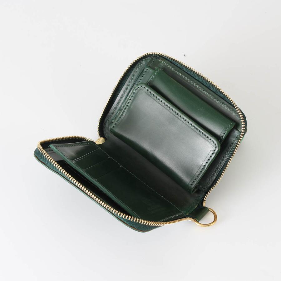 グレンロイヤル　ラウンドファスナー　折り財布　ブラック GLENROYAL（グレンロイヤル） 財布 ラウンドファスナー二つ折り財布