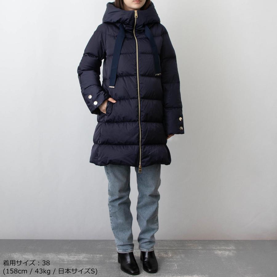 HERNO ヘルノ レディース ダウンコート A-SHAPE HOODED SATIN HERNO ヘルノ レディース ダウンコート A-SHAPE HOODED SATIN