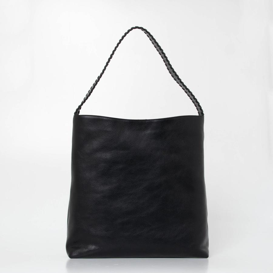 IL BISONTE 黒 レザーハンドバッグ IL BISONTE（イルビゾンテ） バッグ レディース ハンドバッグ LA FIABA