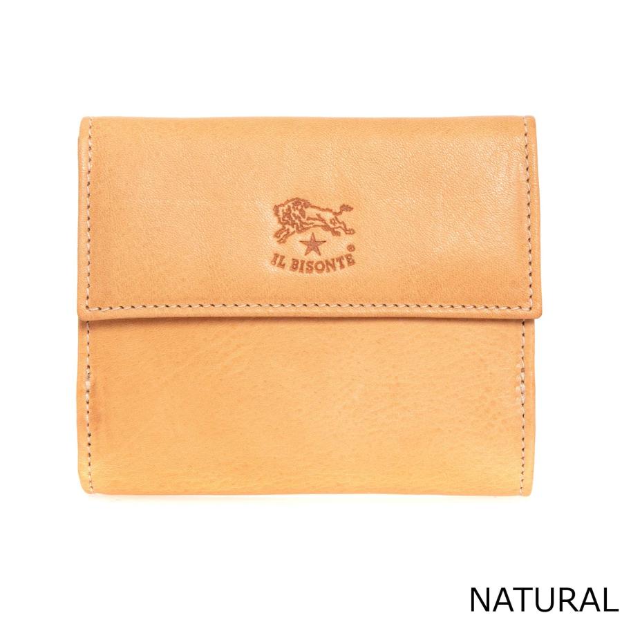 イルビゾンテ キャラメル 財布 レディース メンズ 二つ折り財布 smw175 IL BISONTE イルビゾンテ 財布 レディース メンズ 二つ折り財布