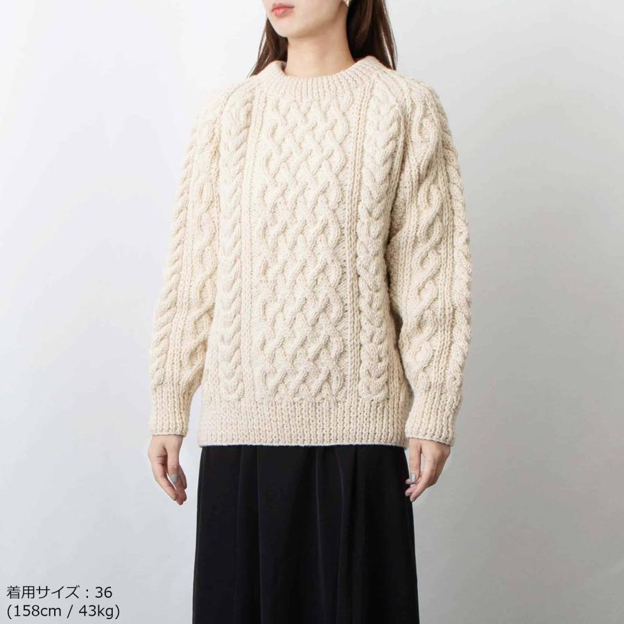 INVERALLAN インバーアラン クルーネック長袖ニット ARAN INVERALLAN インバーアラン クルーネック長袖ニット ARAN