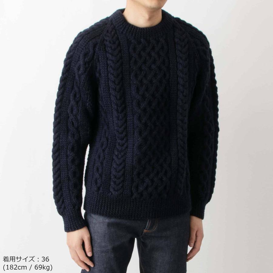 INVERALLAN インバーアラン クルーネック長袖ニット ARAN INVERALLAN インバーアラン クルーネック長袖ニット ARAN