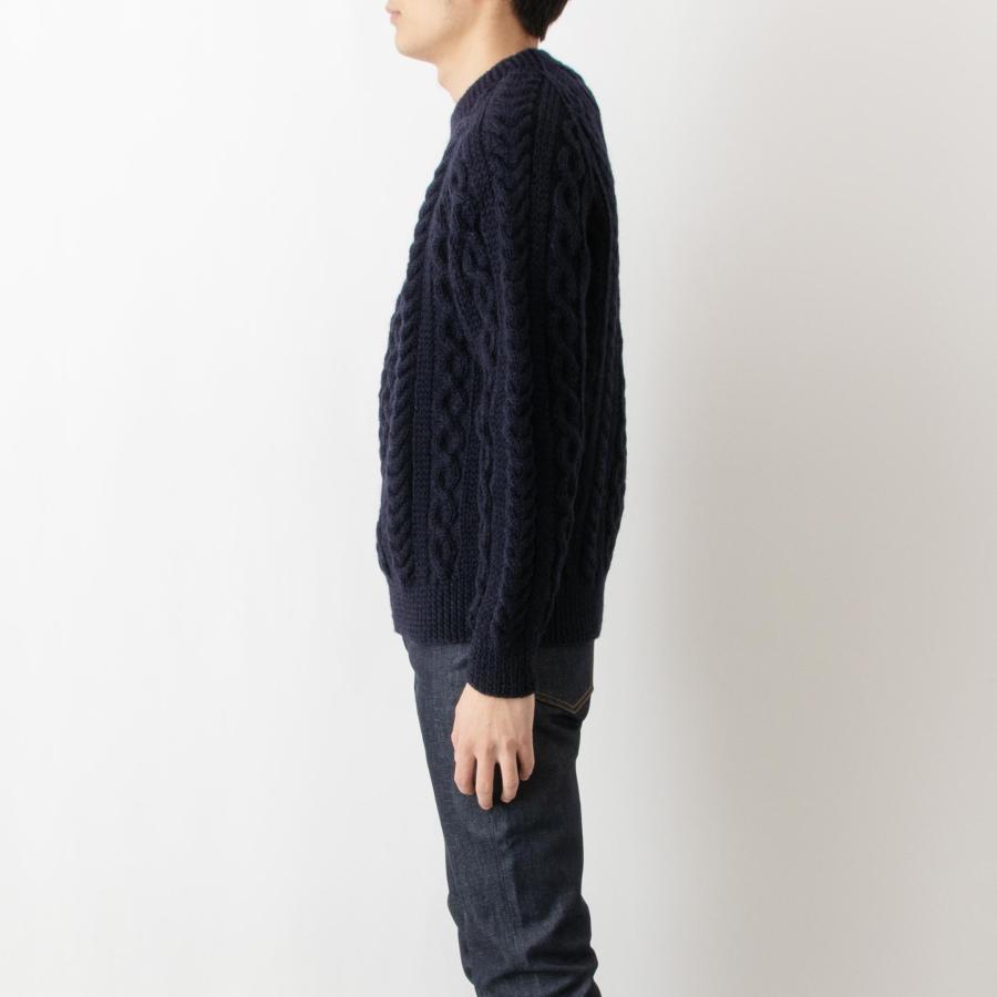 INVERALLAN インバーアラン クルーネック長袖ニット ARAN INVERALLAN インバーアラン クルーネック長袖ニット ARAN