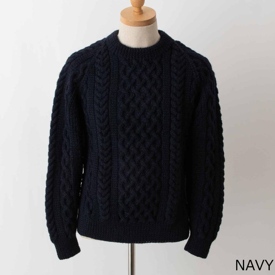 INVERALLAN インバーアラン クルーネック長袖ニット ARAN INVERALLAN インバーアラン クルーネック長袖ニット ARAN