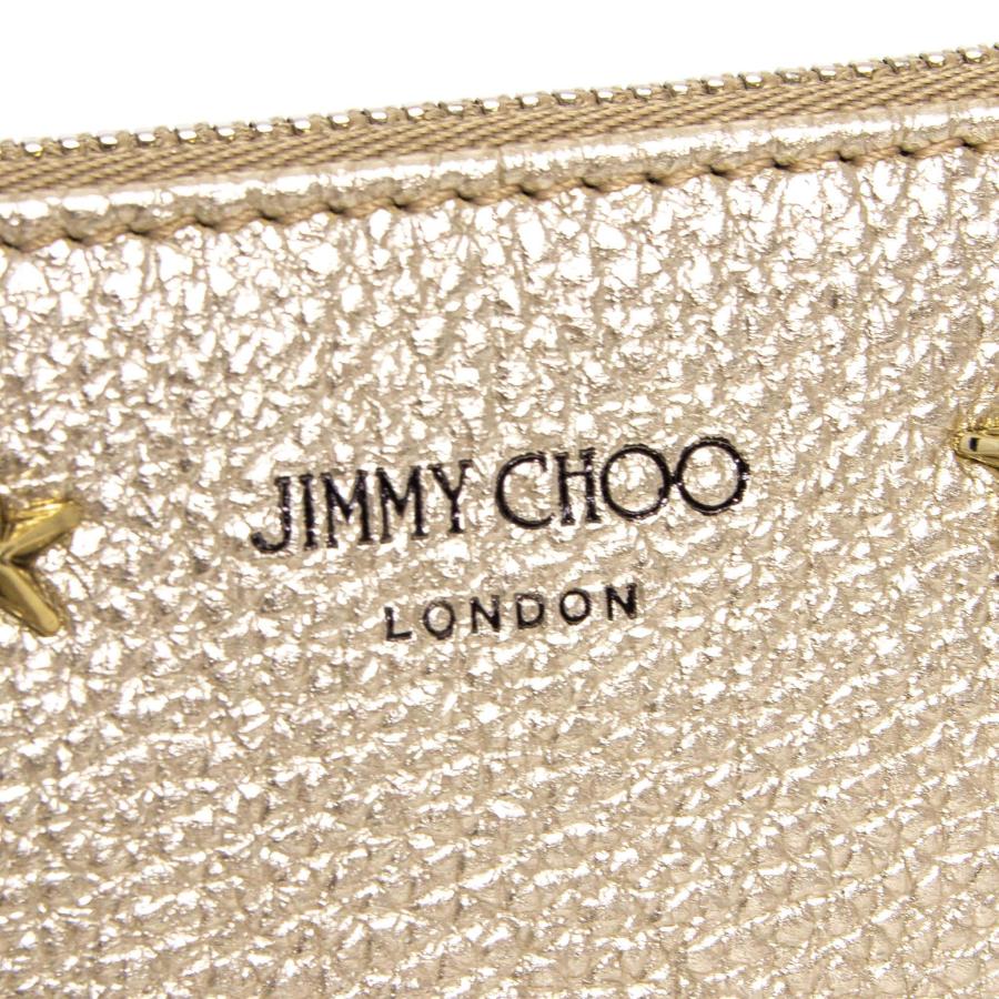 ジミーチュウ JIMMY CHOO 財布 レディース カードケース/コインケース NANCY ナンシー UUR METALLIC SOFT GRAINY CALF W/STARS OO1355 LIGHT GOLD/MIX｜chgardens｜06