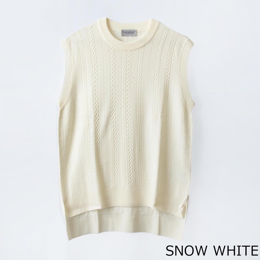 ジョンスメドレー JOHN SMEDLEY レディース クルーネックニットベスト JENNET CABLE SWEATER VEST｜chgardens｜05