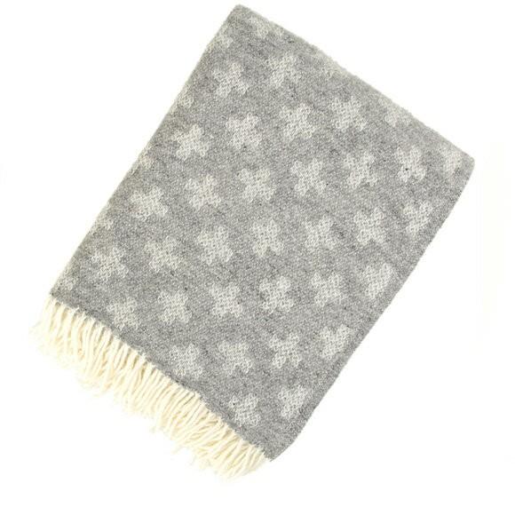 クリッパン KLIPPAN ウールブランケット ひざ掛け スローケット ライトグレー CLASSIC WOOL THROWS PLUS