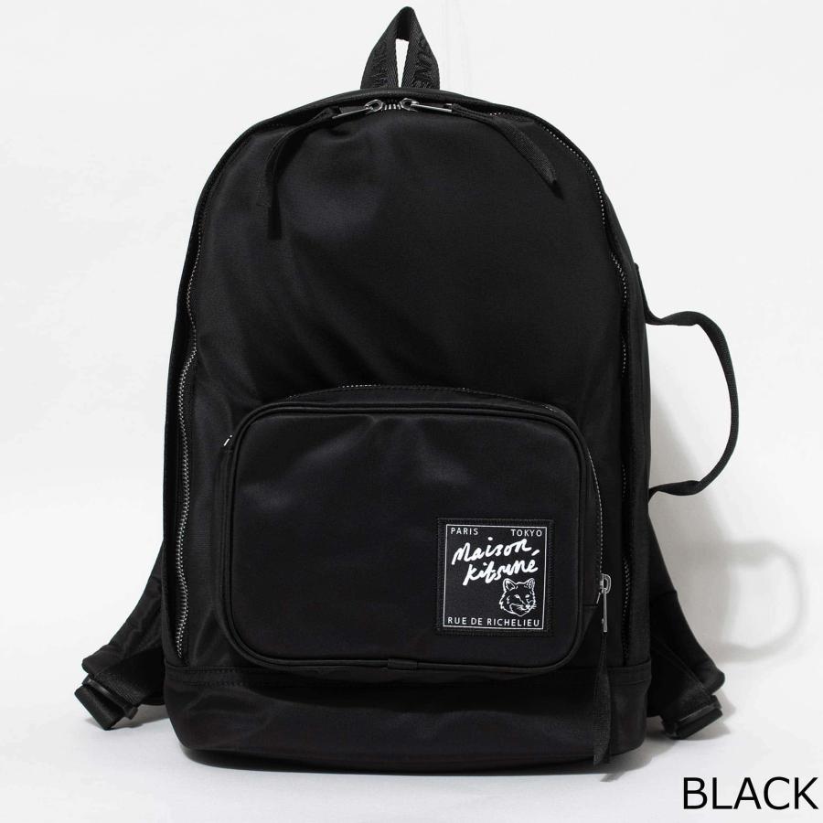 メゾン キツネ MAISON KITSUNE バッグ メンズ レディース 2WAYバックパック（リュック） THE TRAVELLER BACKPACK バックパック MM05161 WQ1001｜chgardens｜05