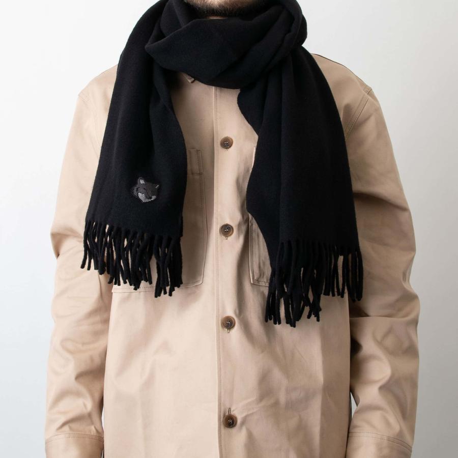 MAISON KITSUNE メゾン キツネ マフラー BOLD FOX HEAD SCARF MAISON KITSUNE メゾン キツネ マフラー BOLD FOX HEAD SCARF