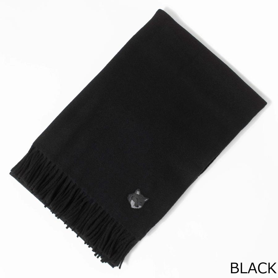 メゾンキツネ　マフラー 国内発送】メゾンキツネ マフラー FOX HEAD PATCH WOOL SCARF