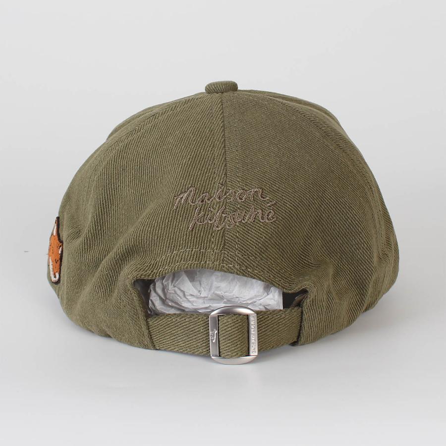 即決 Maison Kitsune メゾンキツネ キャップ 帽子 カーキ MAISON KITSUNE（メゾン キツネ） キャップ メンズ レディース ロゴ