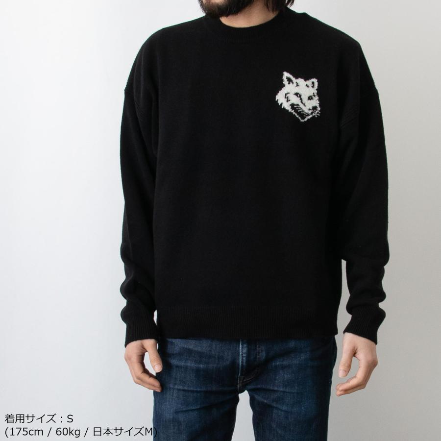 MAISON KITSUNE メゾン キツネ メンズ クルーネック長袖ニット MAISON KITSUNE メゾン キツネ メンズ クルーネック長袖ニット