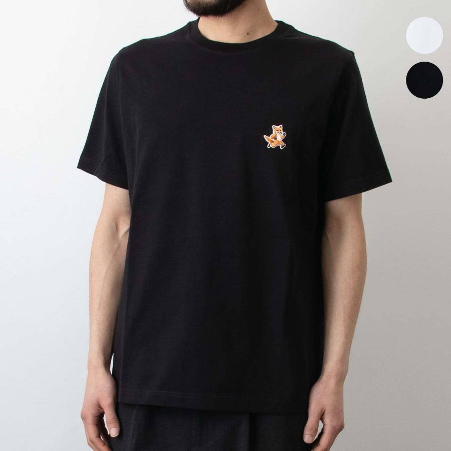 ま*る様 メゾンキツネ　黒Tシャツ　XS 新品 メゾンキツネ MAISON KITSUNE MM00125KJ0008 Tシャツ SPEEDY FOX PATCH