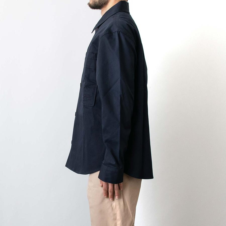 ★blue★MAISON KITSUNE 長袖シャツ 国内発送】メゾンキツネ シャツ 長袖 フォックスヘッド (MAISON