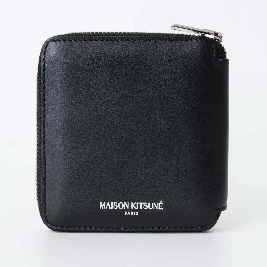 メゾン キツネ MAISON KITSUNE 財布 メンズ ラウンドファスナー二つ折り財布 FOX HEAD SQUARE ZIPPED WALLET スクエア ジップ ウォレット MM05346 LC0043｜chgardens｜02