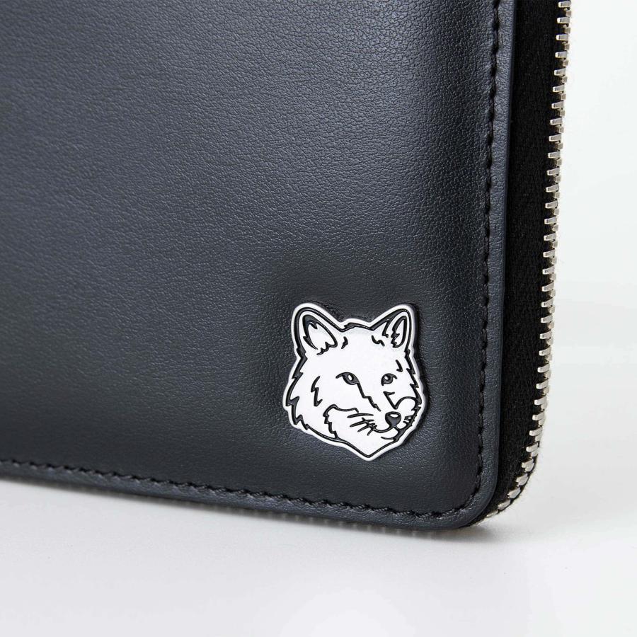 メゾン キツネ MAISON KITSUNE 財布 メンズ ラウンドファスナー二つ折り財布 FOX HEAD SQUARE ZIPPED WALLET スクエア ジップ ウォレット MM05346 LC0043｜chgardens｜06