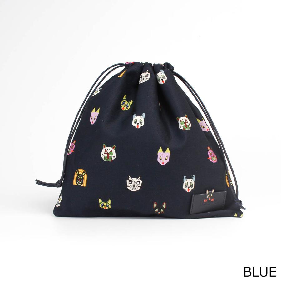 ロエベ LOEWE ポーチ LOEWE x LOUIS WAIN CATS SMALL DRAWSTRING POUCH ロエベ ルイス・ウェイン コラボ 巾着 レディース C643057X03の画像