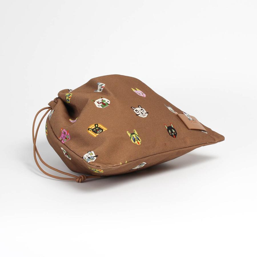 ロエベ LOEWE ポーチ LOEWE x LOUIS WAIN CATS SMALL DRAWSTRING POUCH ロエベ ルイス・ウェイン コラボ 巾着 レディース C643057X03の画像