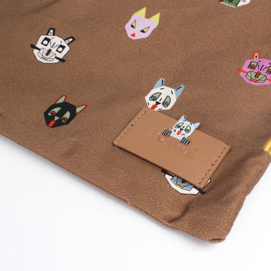 ロエベ LOEWE ポーチ LOEWE x LOUIS WAIN CATS SMALL DRAWSTRING POUCH ロエベ ルイス・ウェイン コラボ 巾着 レディース C643057X03の画像