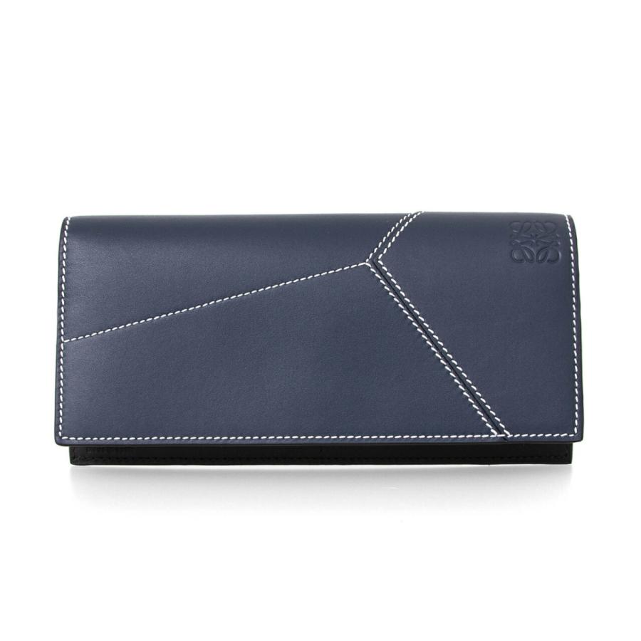 ロエベ LOEWE 財布 メンズ 長財布 オーシャン PUZZLEパズル STITCHES LONG HORIZONTAL WALLET C510978X01 5543 OCEAN｜chgardens