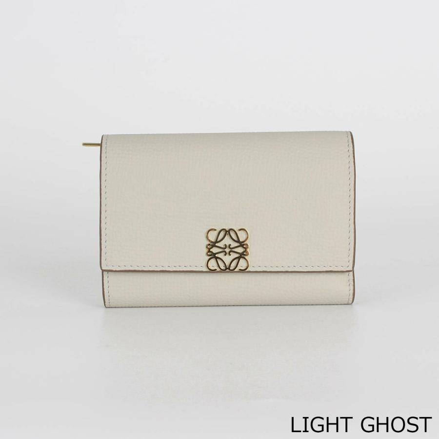 LOEWE 三つ折り財布 アナグラム レザー ホワイト LOEWE（ロエベ） 財布 三つ折り財布 ANAGRAM SMALL VERTICAL WALLET