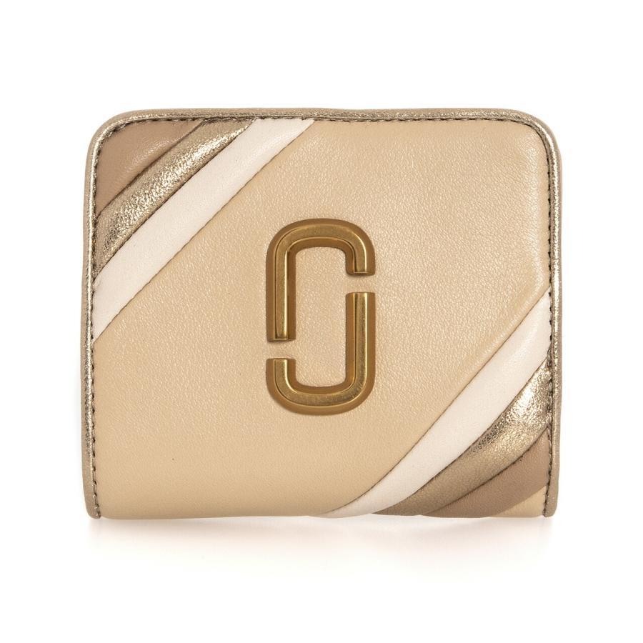 MARC JACOBS (マーク ジェイコブス) 2つ折り財布 ベージュ×アイボリー×グリーン