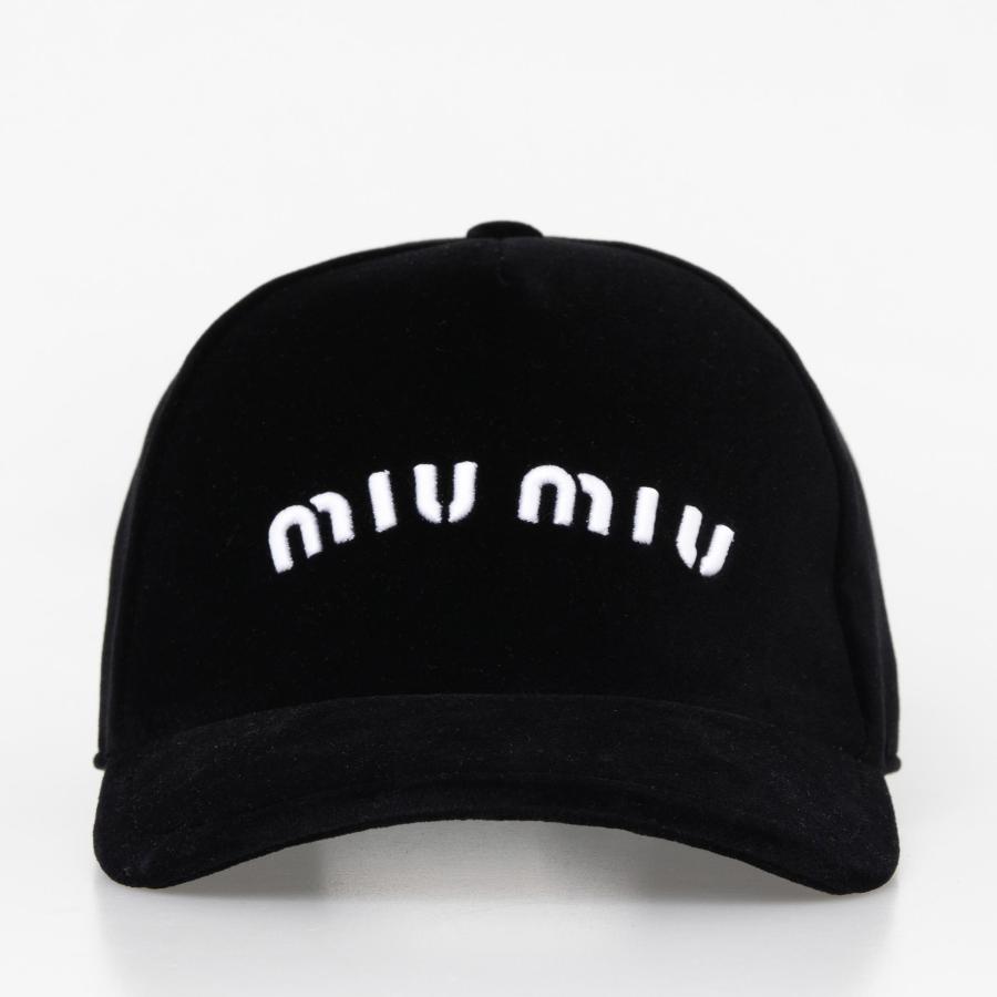 ミュウミュウ MIU MIU レディース キャップ VELVET BASEBALL CAP ベースボールキャップ 5HC179 068｜chgardens｜02