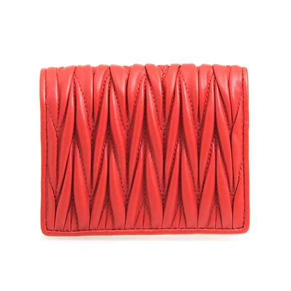 ミュウミュウ Miu Miu 財布 レディース 二つ折り財布 ファイアリーレッド Matelasse Leather Wallet 5mv4 2b9g F068z Fuoco Miu Slg0307 Chelseagardensuk 通販 Yahoo ショッピング