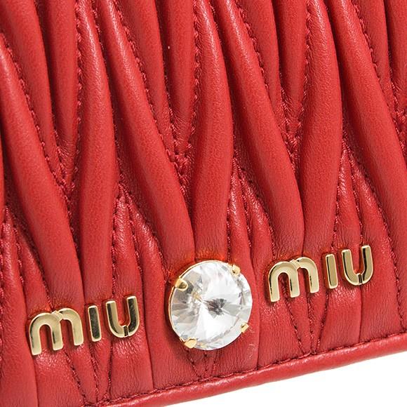 ミュウミュウ Miu Miu 財布 レディース 二つ折り財布 ファイアリーレッド Matelasse Leather Wallet 5mv4 2b9g F068z Fuoco Miu Slg0307 Chelseagardensuk 通販 Yahoo ショッピング