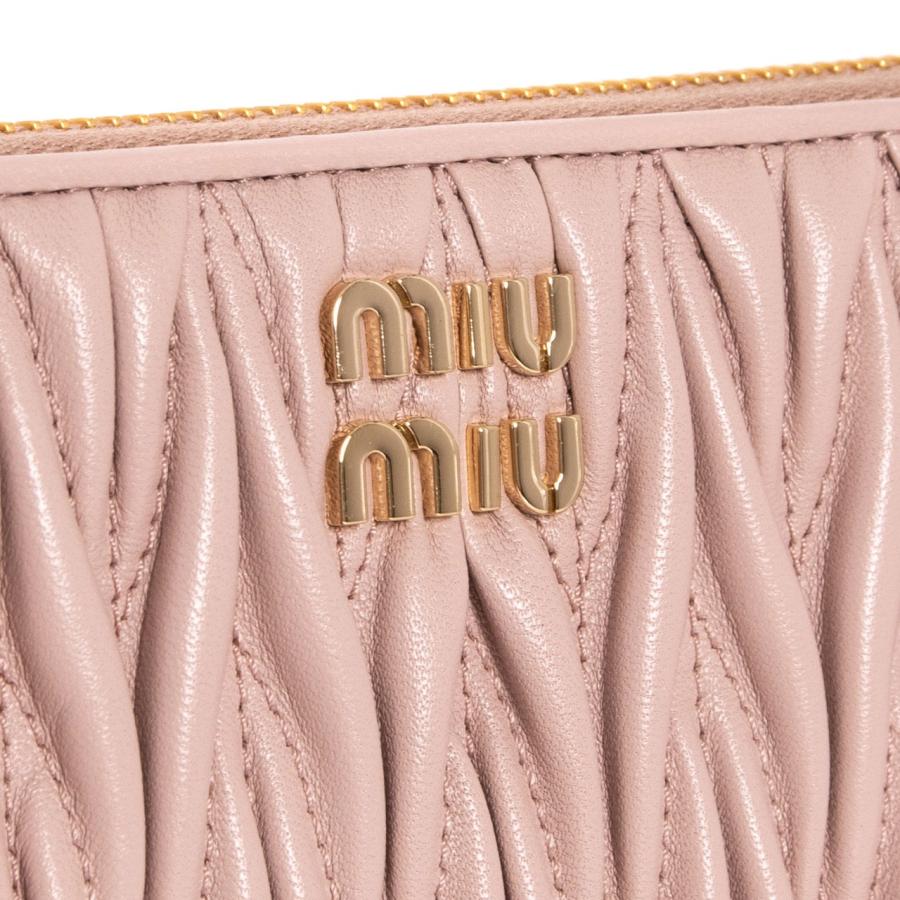 ミュウミュウ MIU MIU 財布 レディース ラウンドファスナー長財布 ウォーターリリーピンク MATELASSE マテラッセ ZIP AROUND WALLET 5ML506 2FPP F0NZ2 NINFEA｜chgardens｜05