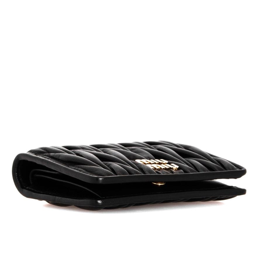 ミュウミュウ MIU MIU 財布 レディース 二つ折り財布 ブラック MATELASSE マテラッセ SMALL LEATHER WALLET 5MV204 2FPP F0002 NERO｜chgardens｜03