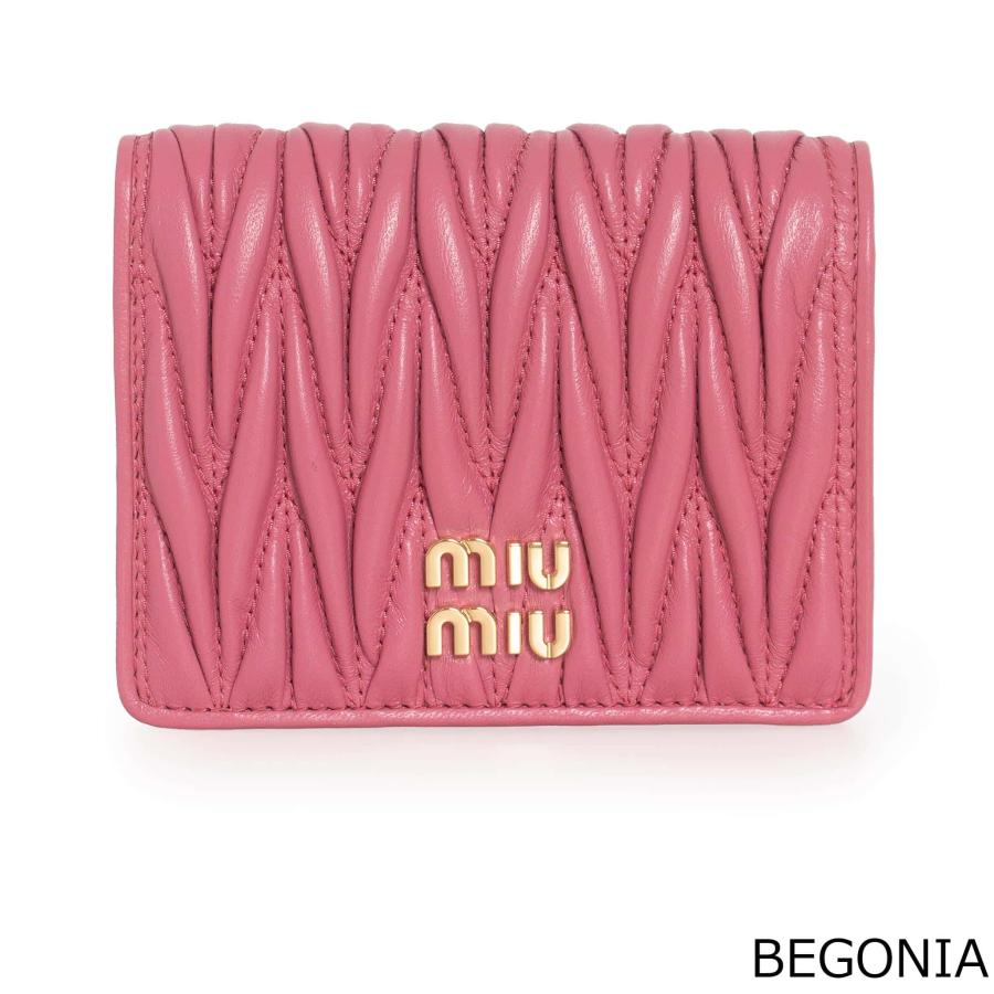 ミュウミュウ MIU MIU 財布 レディース 二つ折り財布 MATELASSE SMALL LEATHER WALLET マテラッセレザー 5MV204 2FPP｜chgardens｜03