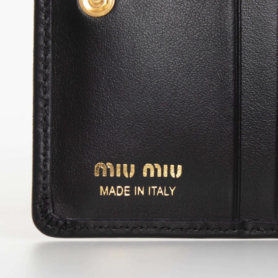 ミュウミュウ MIU MIU 財布 レディース 二つ折り財布 SOFT CALF SMALL LEATHER WALLET レザー 5MV204 2E6Y｜chgardens｜06