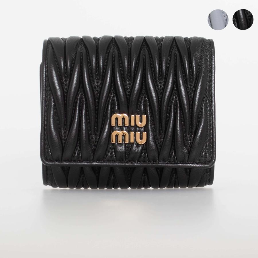 miu ミュウミュウ MIU 財布 レディース 三つ折り財布 MATELASSE miu ミュウミュウ MIU 財布 レディース 三つ折り財布 MATELASSE