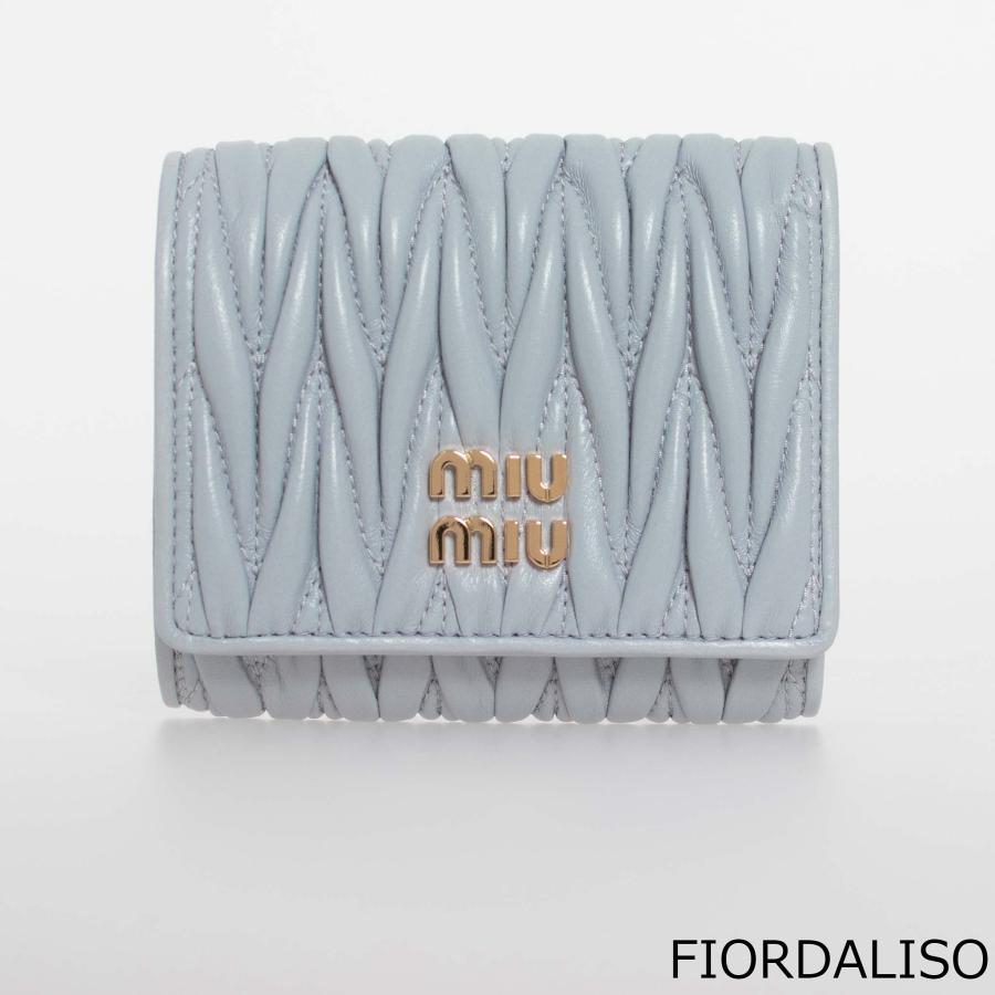 miu ミュウミュウ MIU 財布 レディース 三つ折り財布 MATELASSE miu ミュウミュウ MIU 財布 レディース 三つ折り財布 MATELASSE