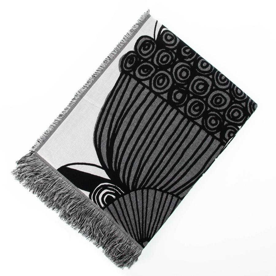 マリメッコ MARIMEKKO コットンブランケット SIIRTOLAPUUTARHA 183 SIIRTOLAPUUTARHA BLANKET シイルトラプータルハ 069298 130X180 CM｜chgardens｜02