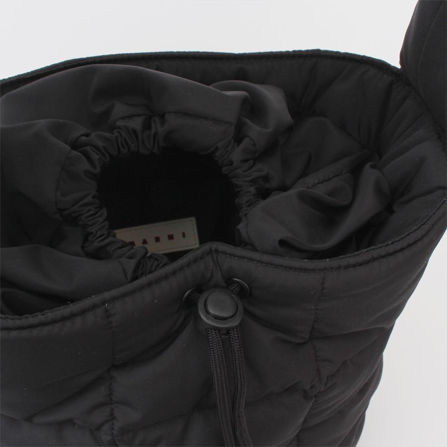 ★マルニ★バケットバッグ/ブラック ブラック レザー製 Veniceミディアムバケットバッグ | Marni