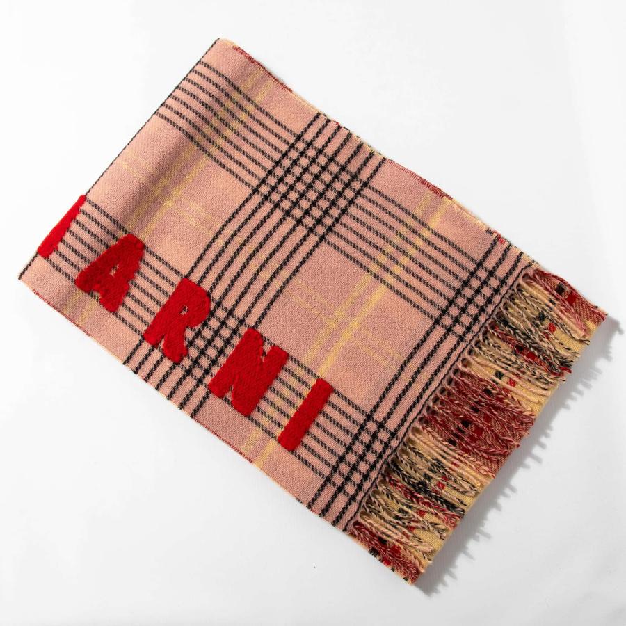 マフラー・ストール MARNI Double check logo wool muffler sodium SCMC0119Y0UAW035 マルニ MARNI マフラー DOUBLE CHECK WOOL SCARF ダブルチェック