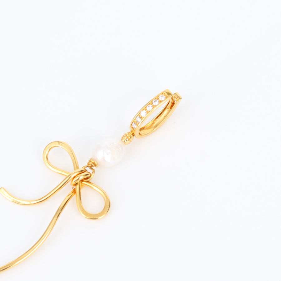 MARNI（マルニ） ピアス BOW DROP EARRINGS WITH PEARLS リボン