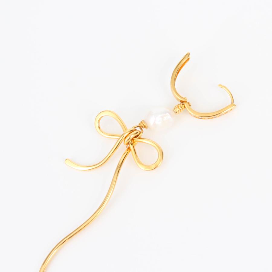MARNI（マルニ） ピアス BOW DROP EARRINGS WITH PEARLS リボン