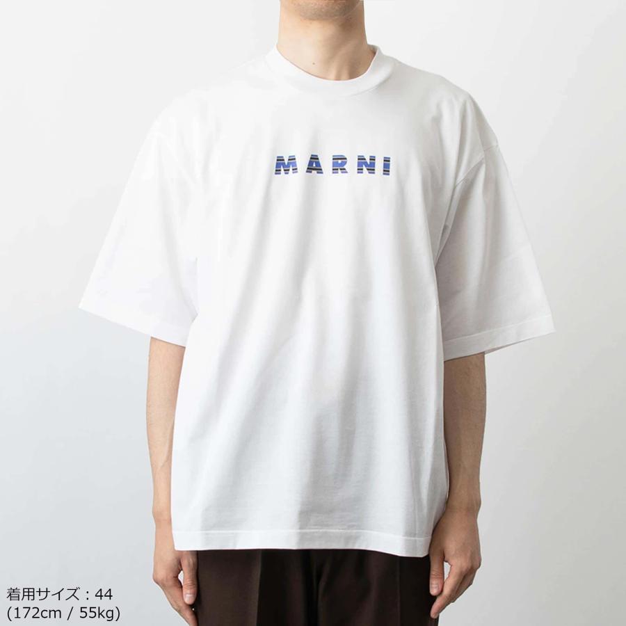 MARNI ホワイトストライプ 半袖シャツ MARNI（マルニ）ウールフレスコストライプオープンカラーS/S