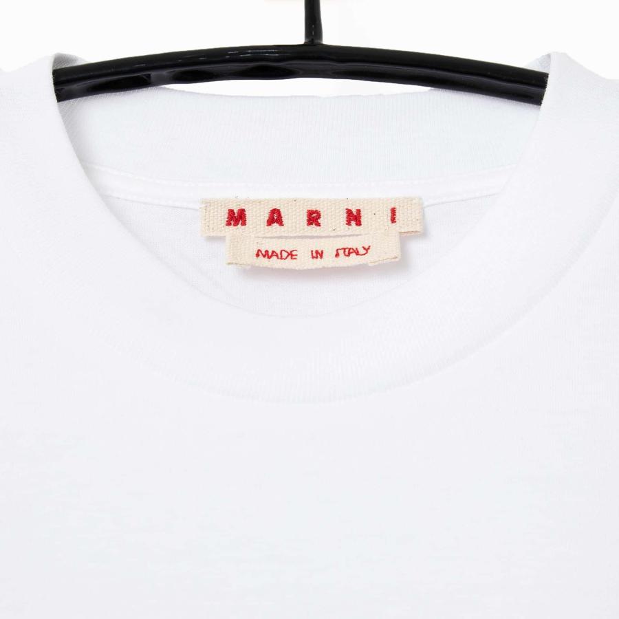 MARNI マルニ 半袖Tシャツ T-SHIRT WITH STRIPED LOGO