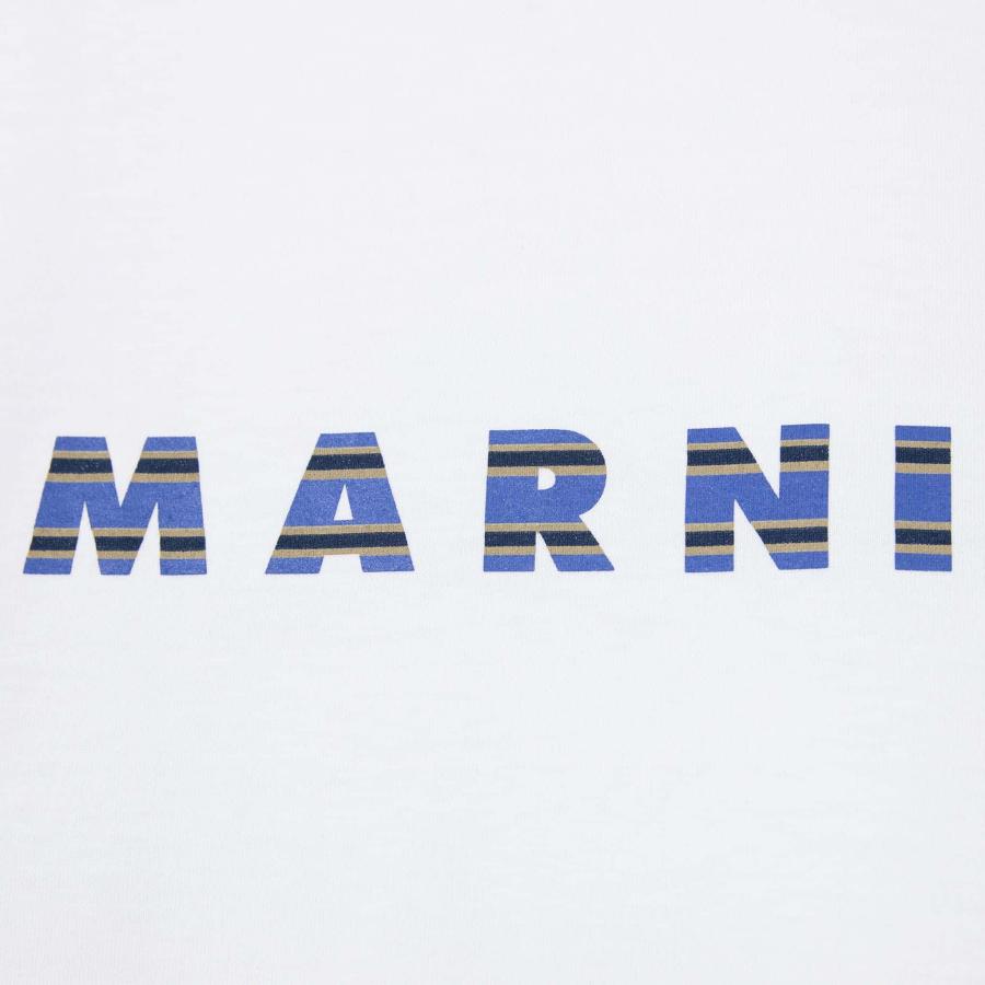 MARNI（マルニ） 半袖Tシャツ T-SHIRT WITH STRIPED MARNI LOGO