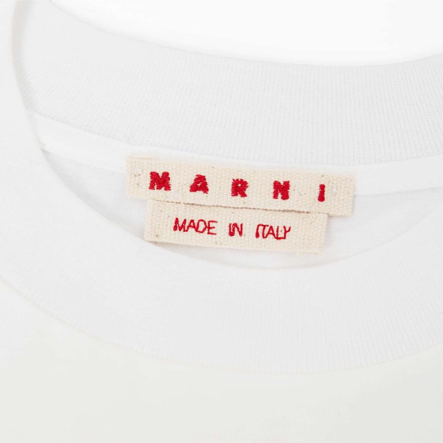 MARNI マルニ 半袖Tシャツ T-SHIRT WITH CHECKED LOGO チェック