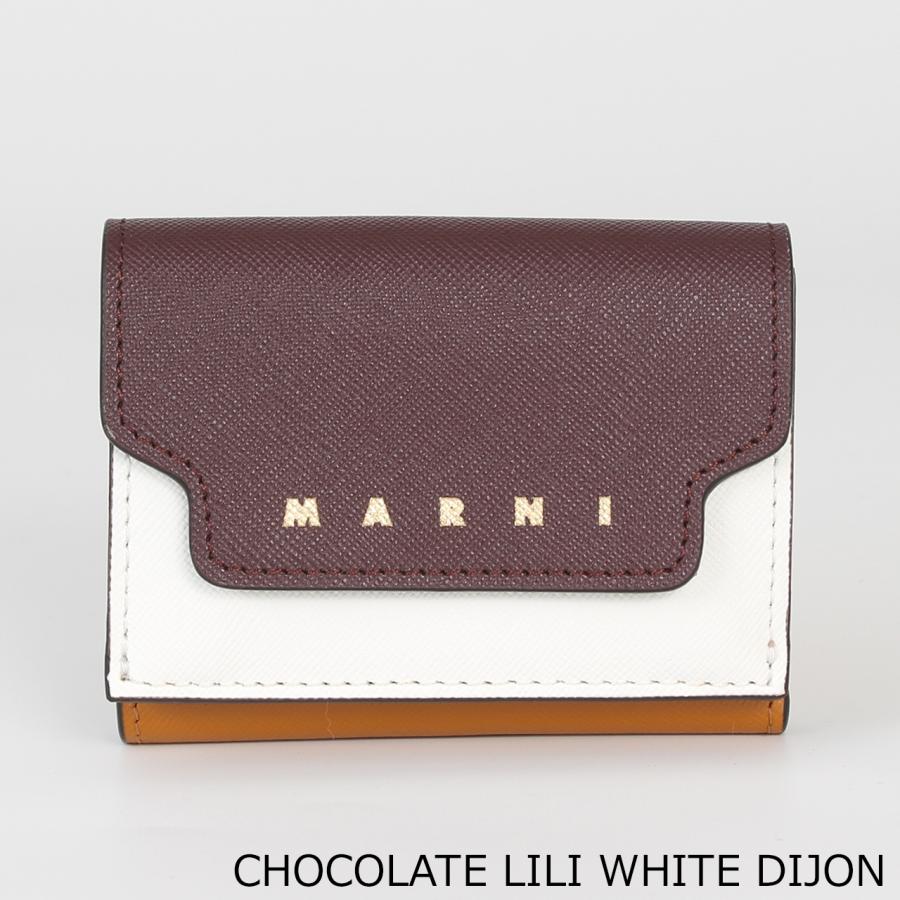 マルニ MARNI 財布 三つ折り財布 TRIFOLD BIG LOGO レディース PFMO0125U1 LV520の画像