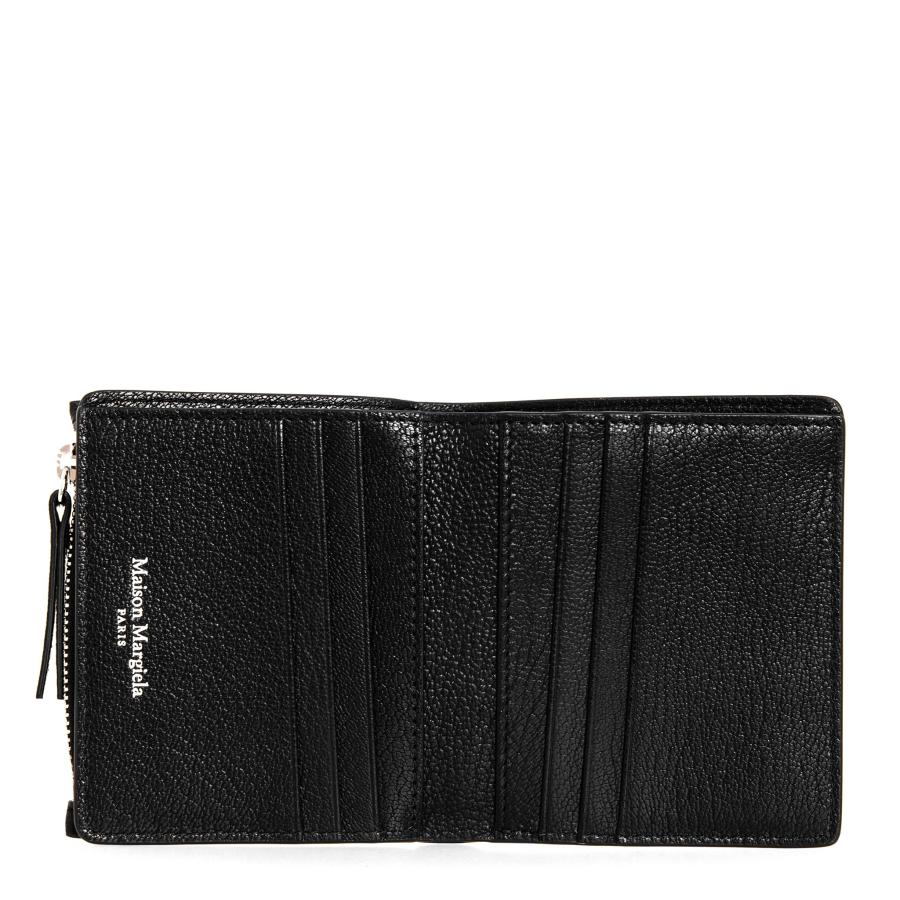 Maison Margiela 黒レザー二つ折り財布 ジッパー付き マルジェラ黒 レザー 二つ折り財布 ジッパー付き - メルカリ