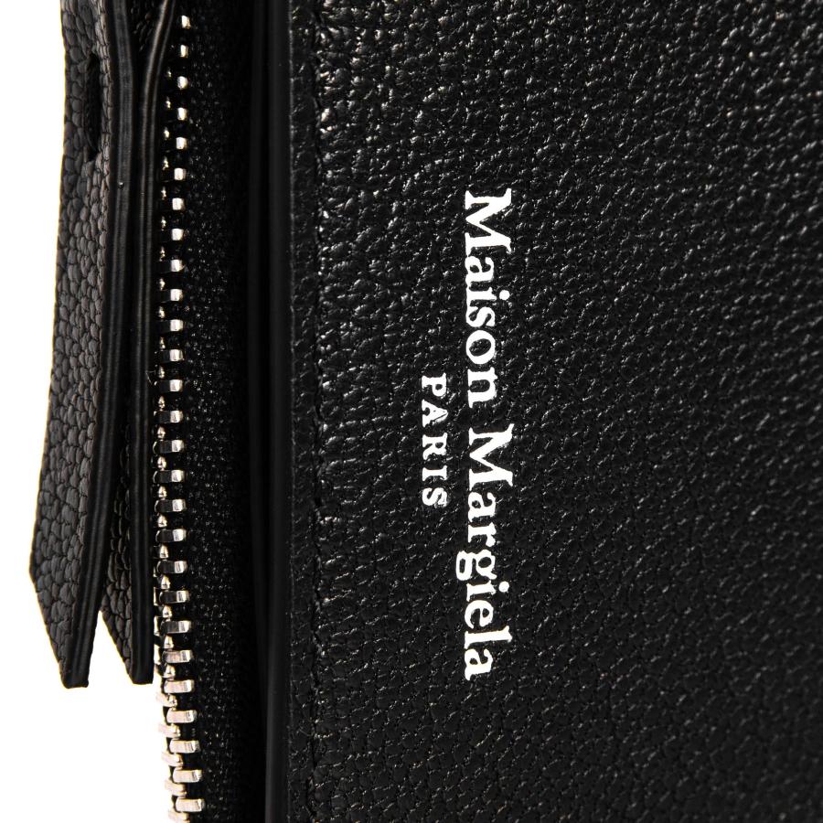 Maison Margiela 黒 二つ折り財布 美品】Maison Margiela 二つ折り財布 黒