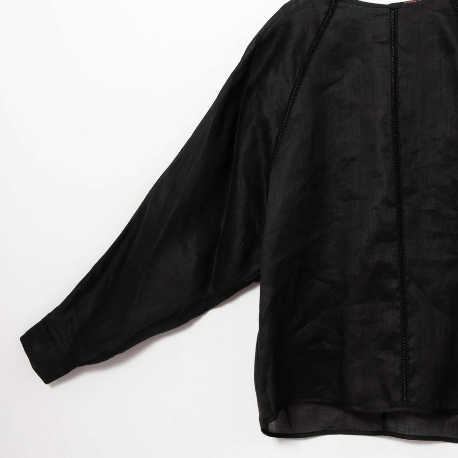 MAX  Mara  黒 シャツブラウス アウトレット☆Max Mara☆marea ピュアコットンブラウス (Max Mara