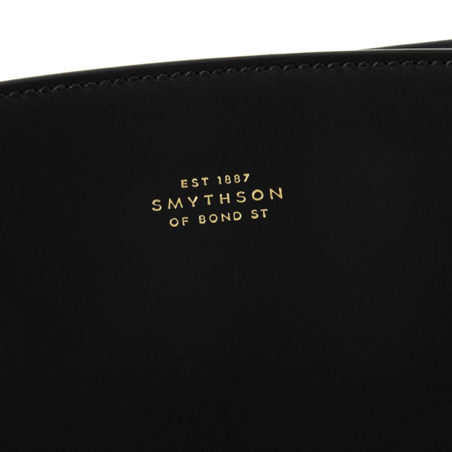 スマイソンSmythson Burlington バッグ 黒　レザー SMYTHSON】スマイソン『レザー 2WAYハンドケース』レディース